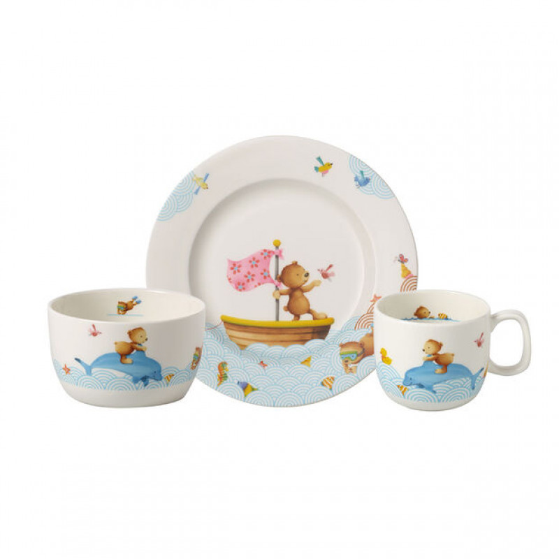 Детский набор столовой посуды  3 пр. Happy Bears от Villeroy & Boch 